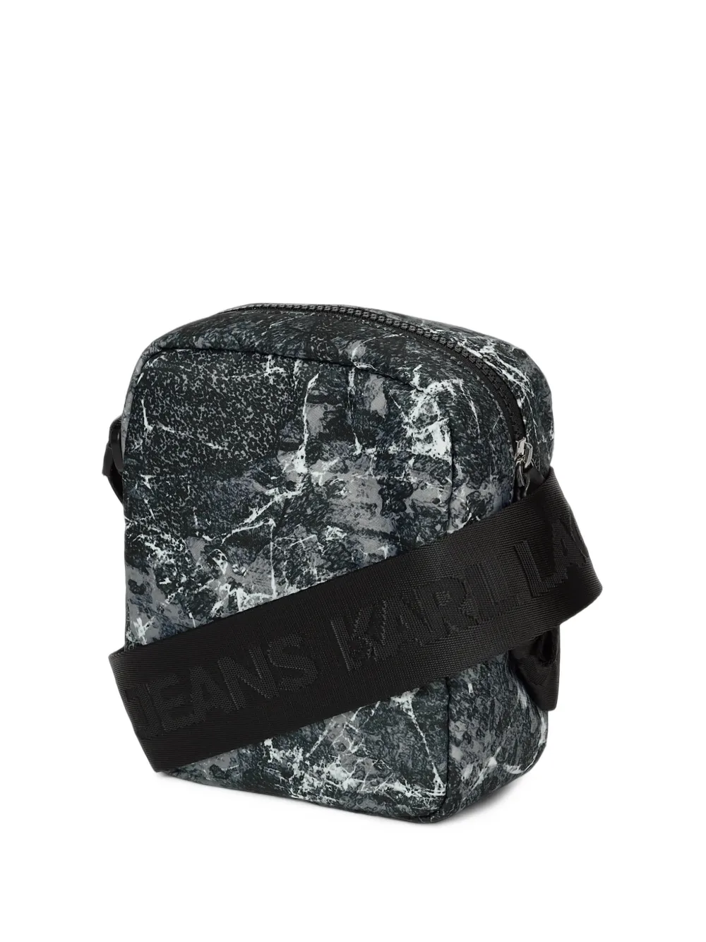 Karl Lagerfeld Jeans Borsa a tracolla con stampa logo all-over - Nero