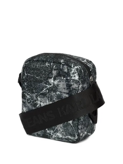 Karl Lagerfeld Jeans all-over print logo cross body bag