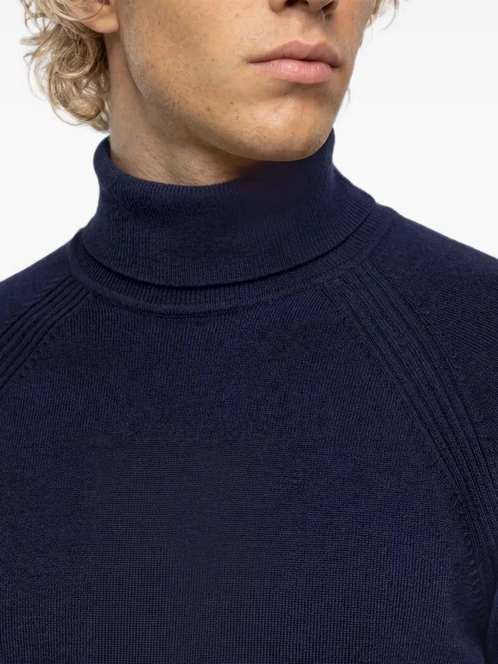 Karl Lagerfeld Jeans Lichtgewicht gebreide coltrui Blauw