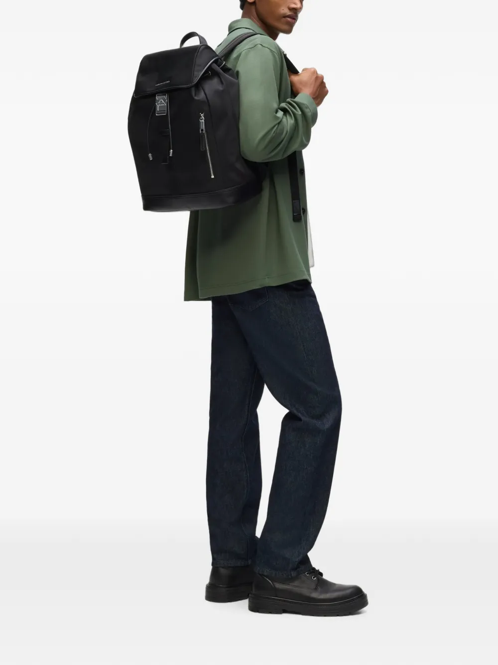 Karl Lagerfeld K Nylon rugzak met gesp Zwart