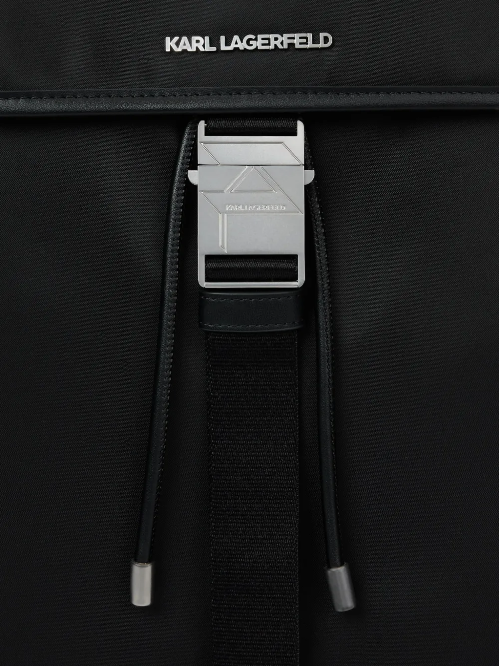 Karl Lagerfeld K Nylon rugzak met gesp Zwart