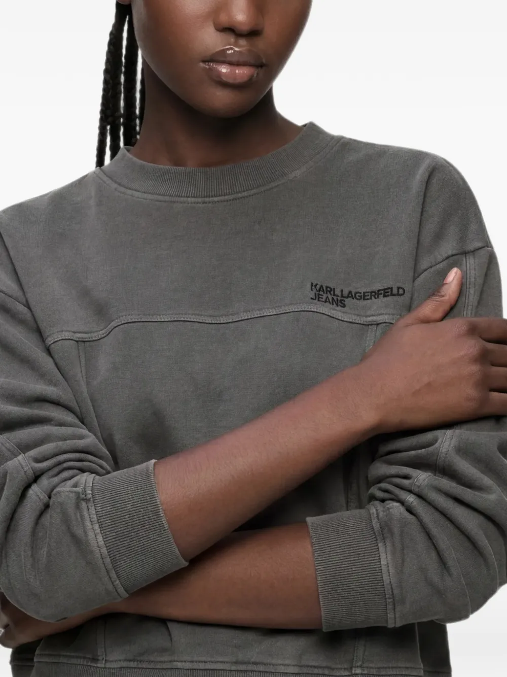 Karl Lagerfeld Jeans Boxy sweater met wassing Grijs
