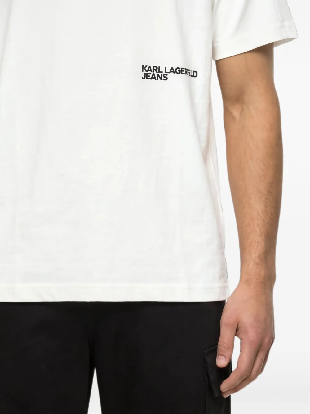 Karl Lagerfeld Jeans T-shirt met logoprint Wit