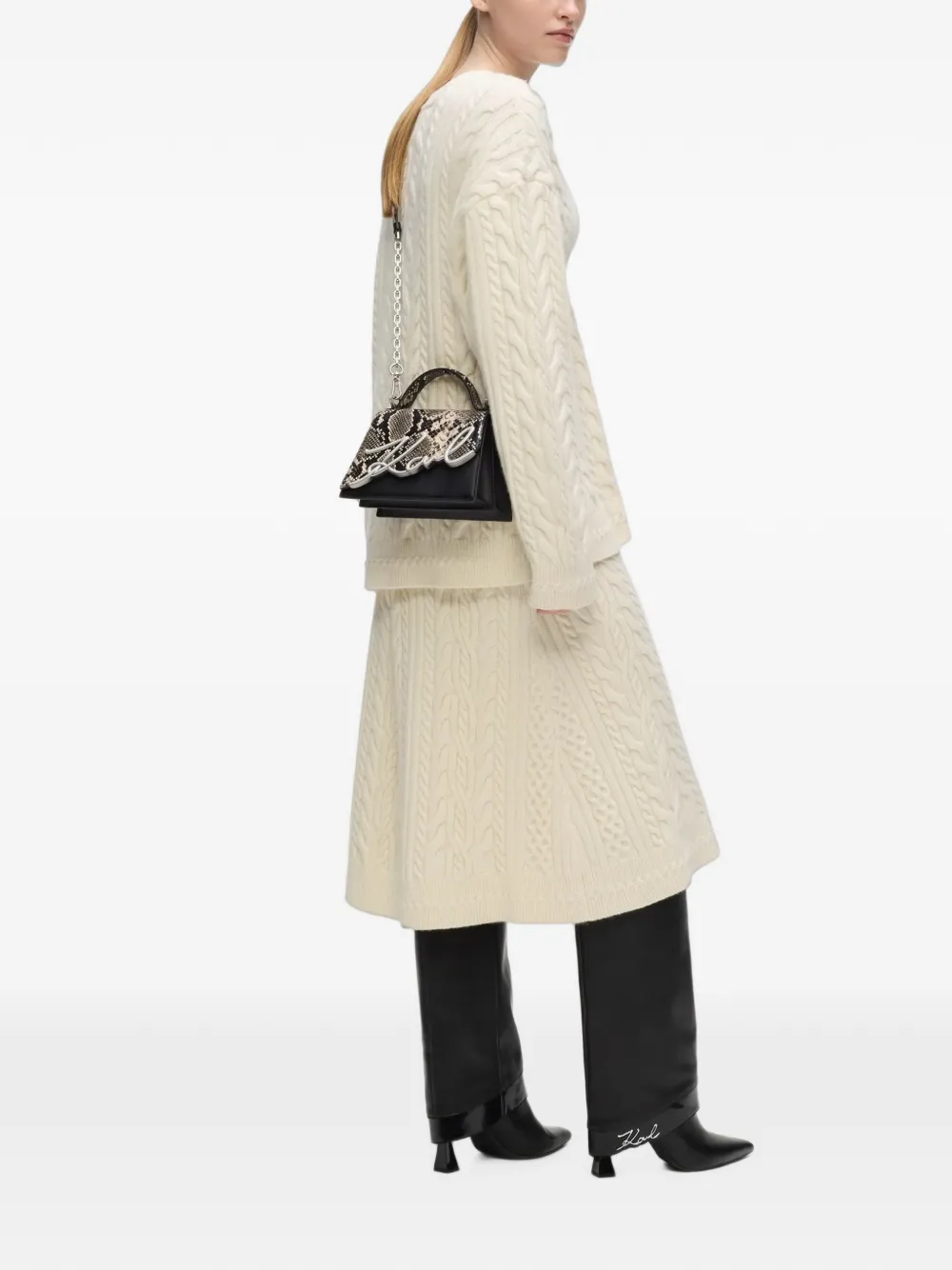 Karl Lagerfeld Kleine K Signature crossbodytas Beige