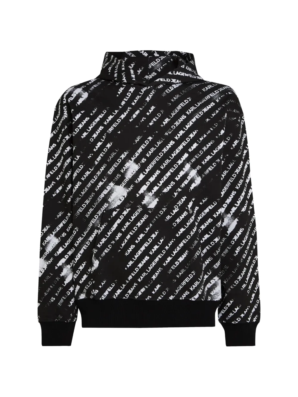 Karl Lagerfeld Jeans Hoodie mit durchgehendem Print - Schwarz