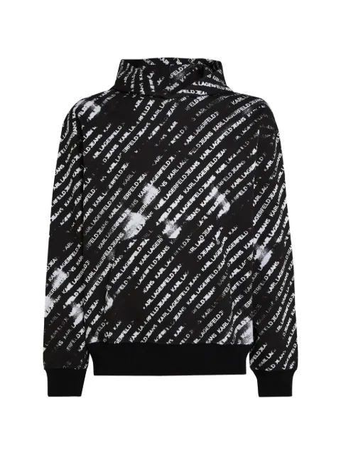 Karl Lagerfeld Jeans relaxed all-over-print hoodie