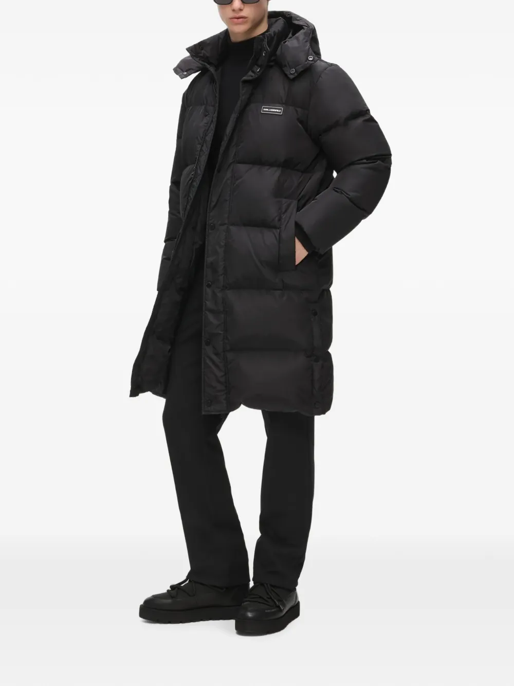 Karl Lagerfeld Donsjack met capuchon Zwart