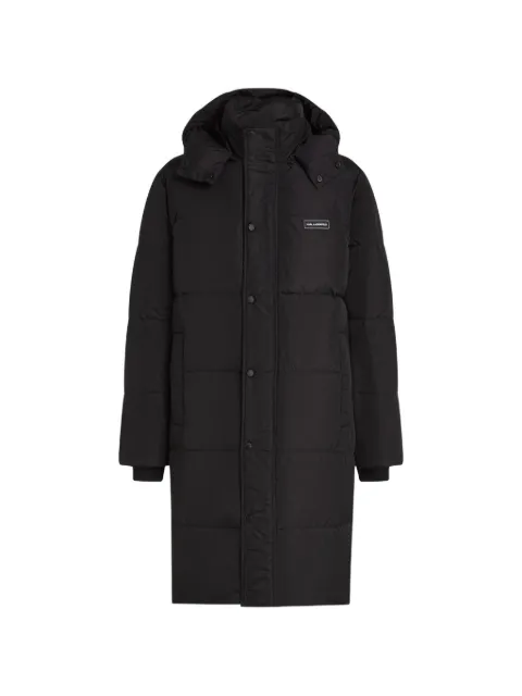 Karl Lagerfeld long hooded puffer jacket