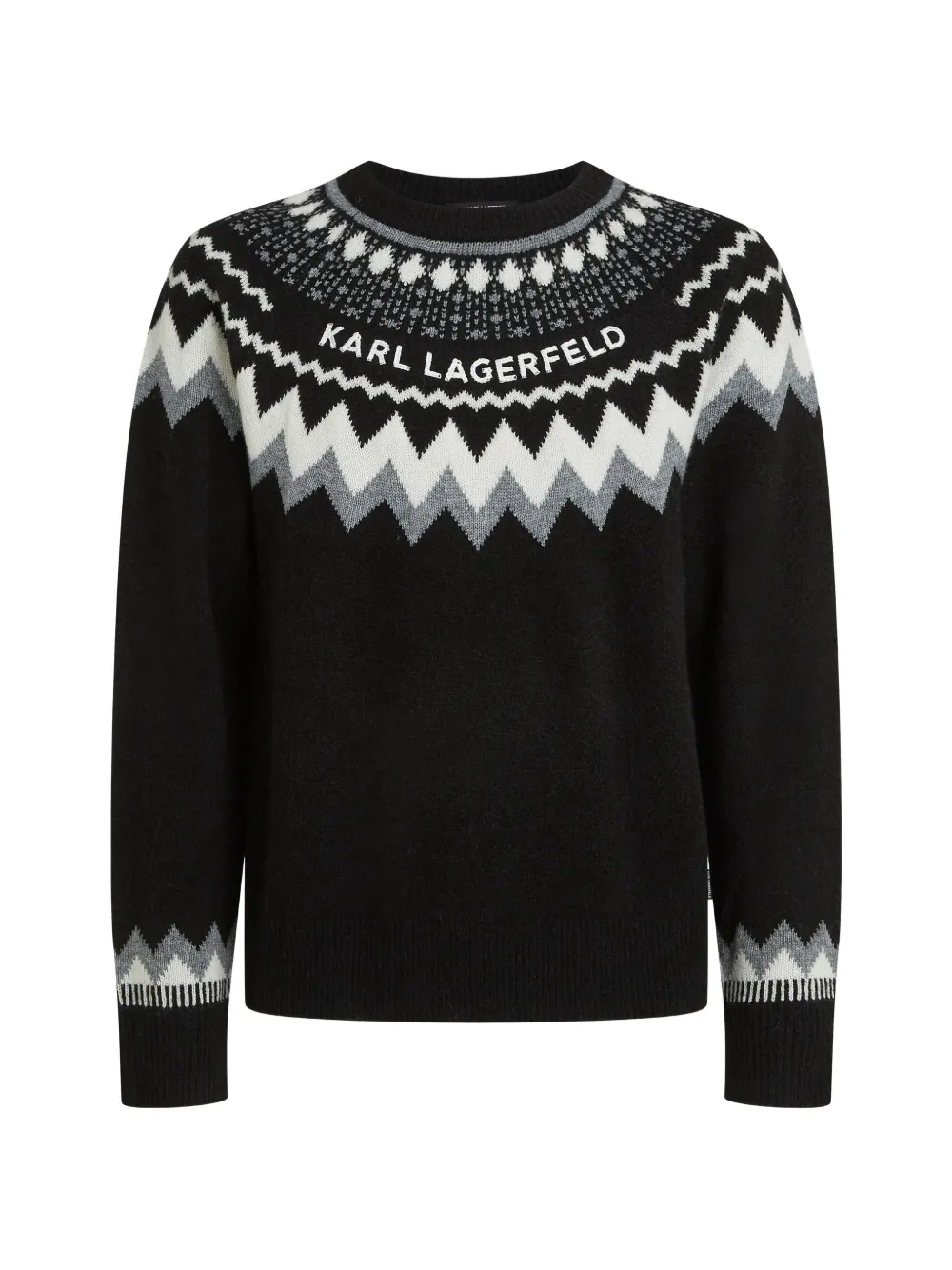 Karl Lagerfeld Fair Isle knitted sweater - Nero