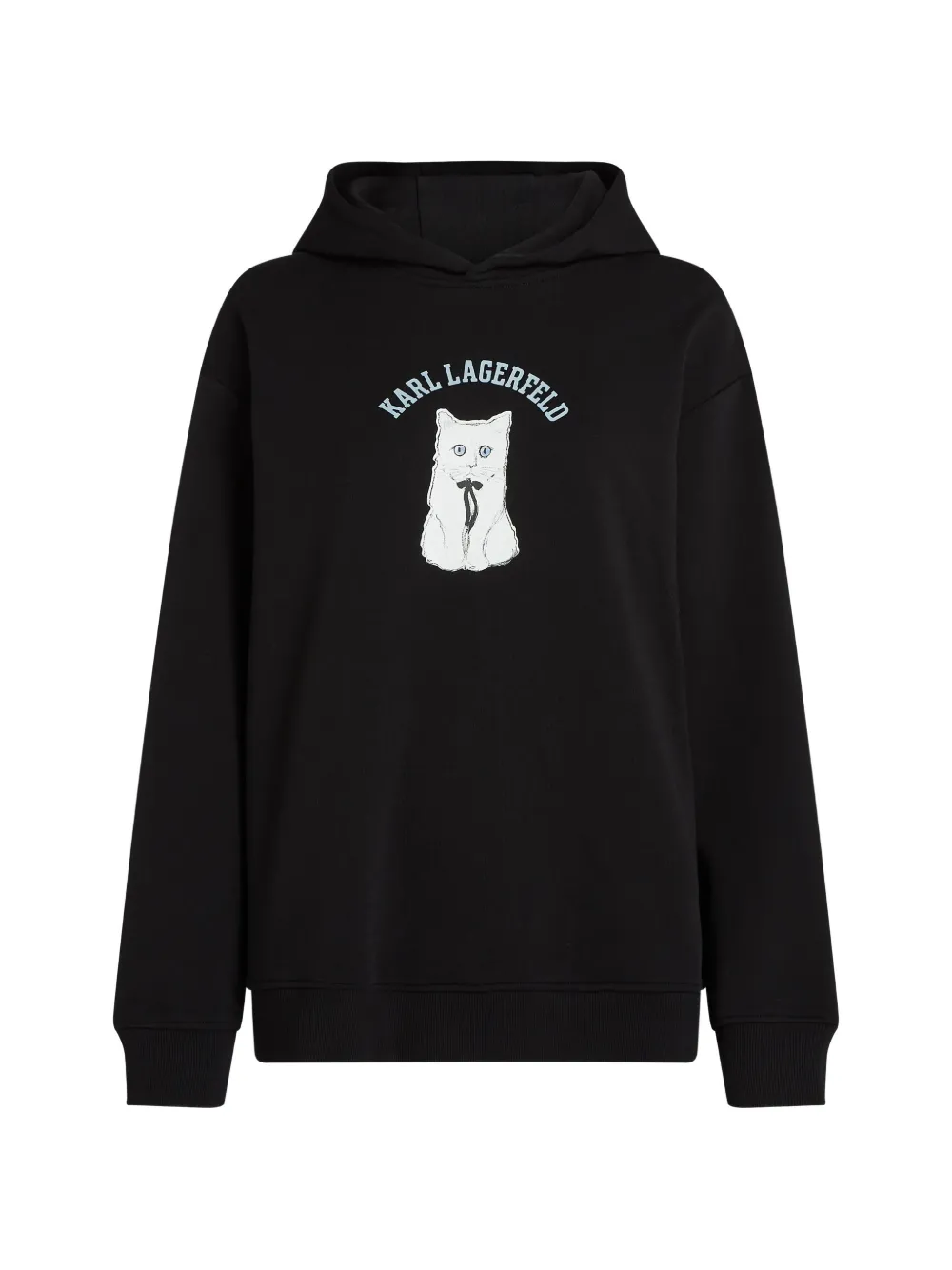 Karl Lagerfeld Felpa Ikon Choupette con cappuccio - Nero