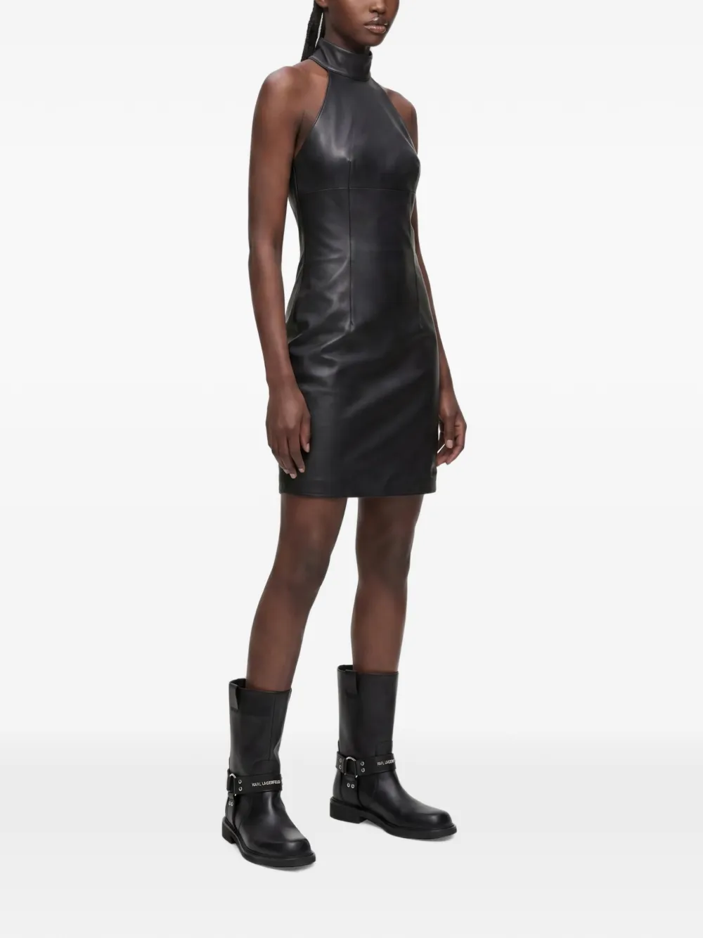 Karl Lagerfeld Jeans Mini-jurk met halternek Zwart