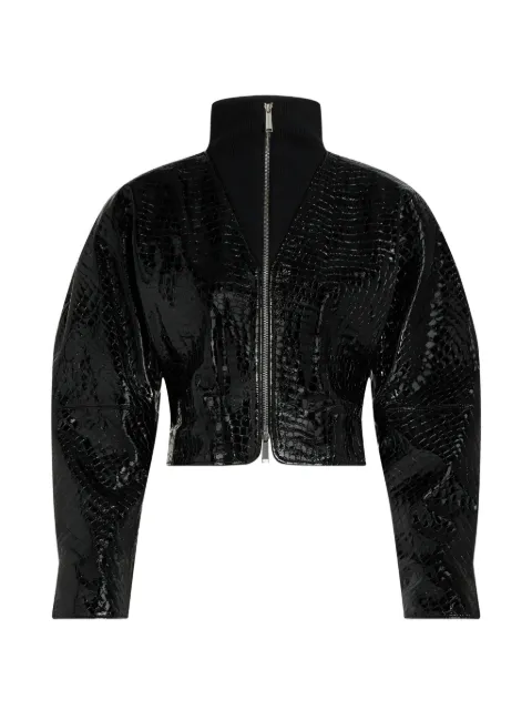 Karl Lagerfeld KL studio croco leather jacket
