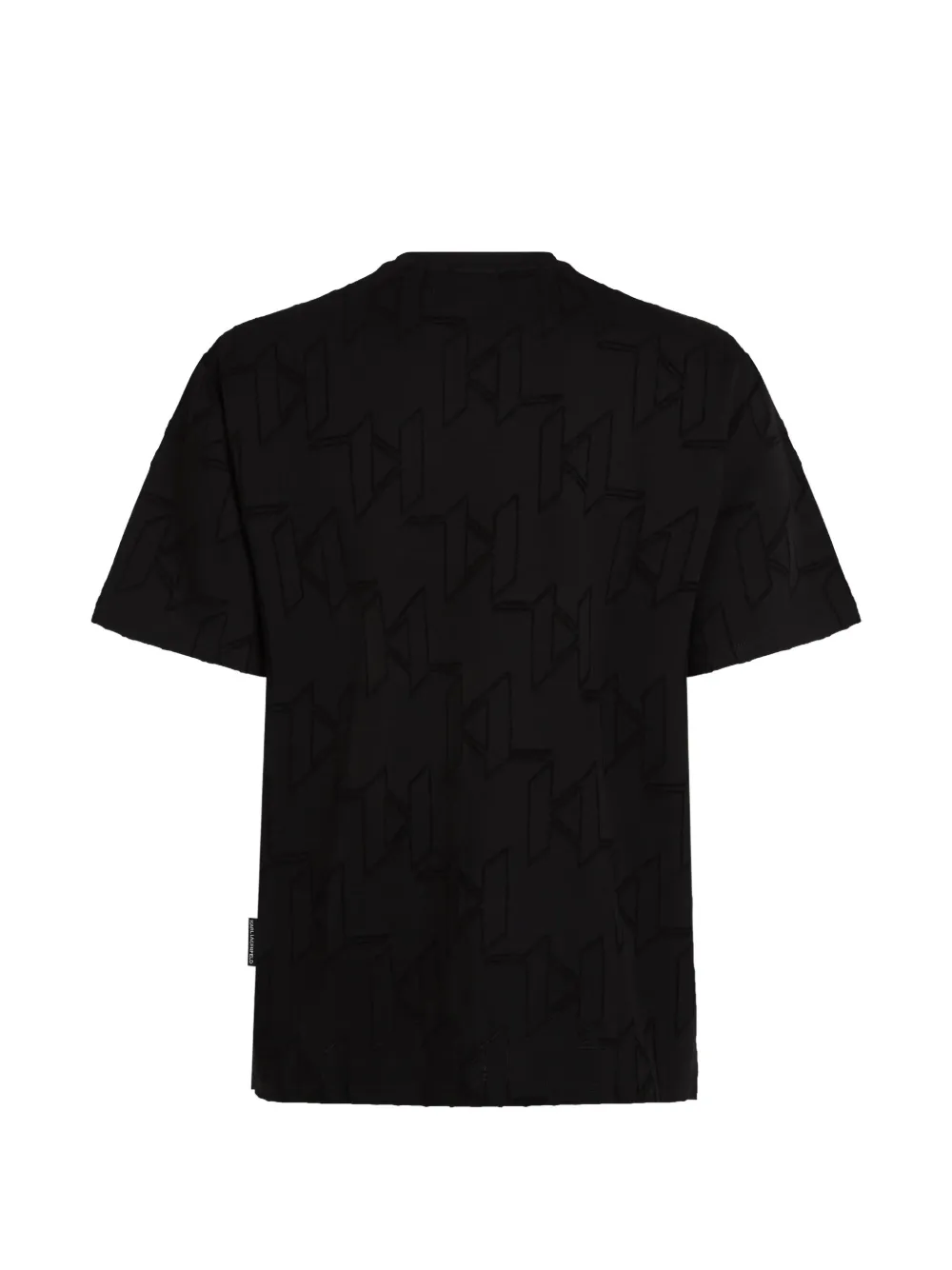 Karl Lagerfeld T-shirt met monogram Zwart