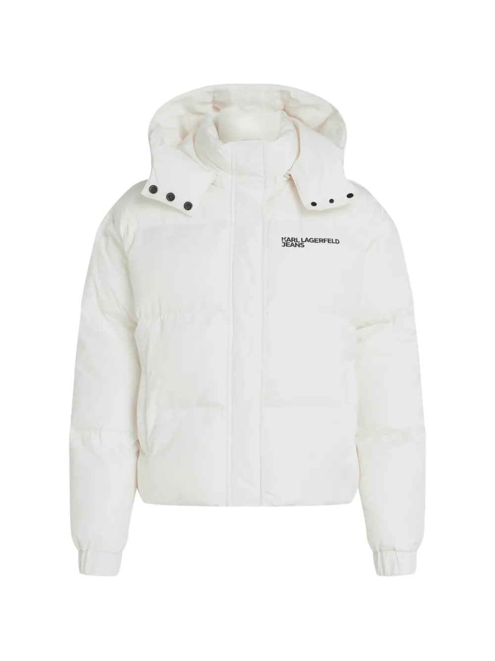 Karl Lagerfeld Jeans Gefütterte Jacke mit Logo-Print - Weiß