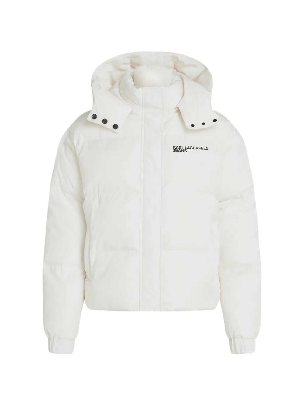 Karl Lagerfeld Jeans logo-print puffer jacket - Bianco
