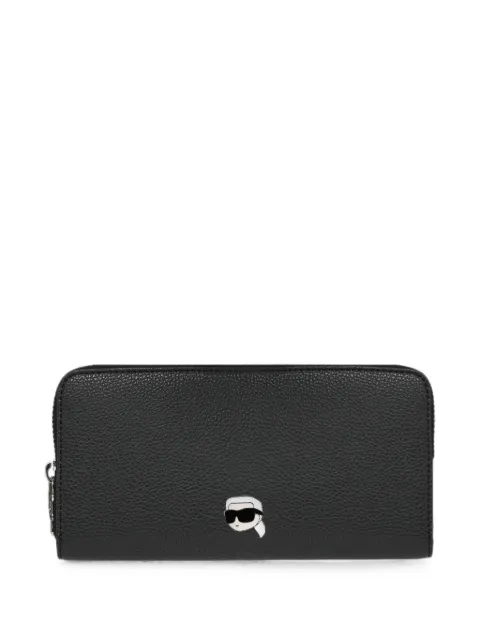 Karl Lagerfeld portefeuille continental Ikon à fini grainé 