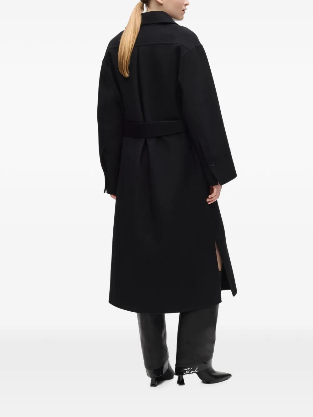 Karl Lagerfeld Wollen jas Zwart
