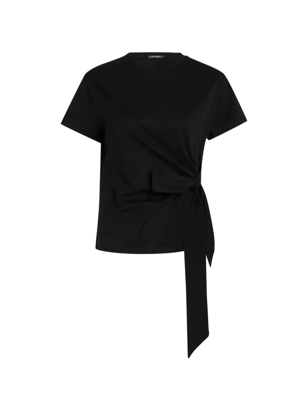 Karl Lagerfeld knot-detail T-shirt - Nero