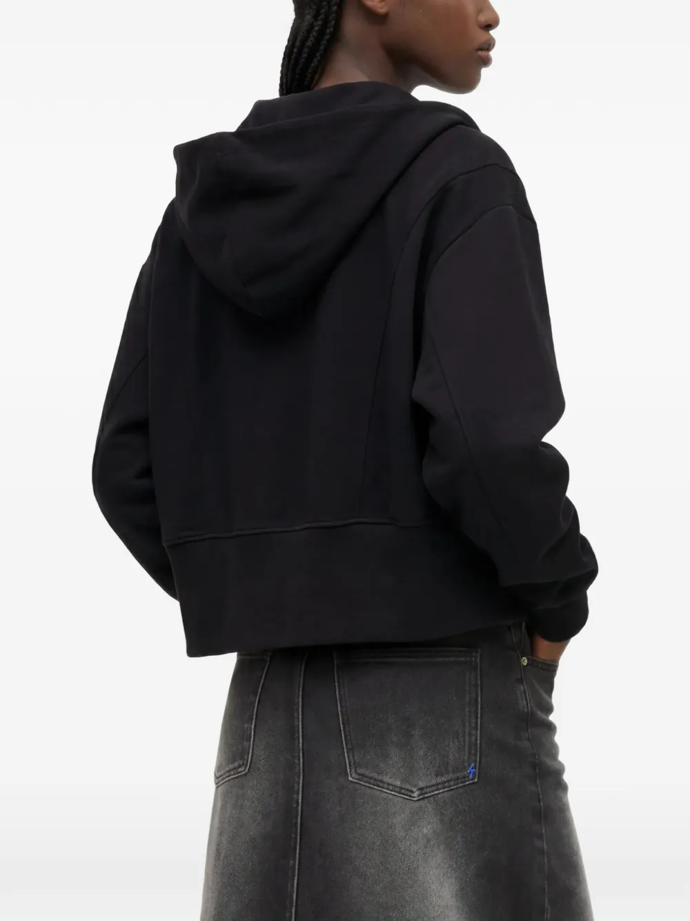 Karl Lagerfeld Jeans Milano hoodie met rits Zwart