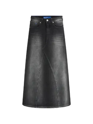 MM6 Maison Margiela ペイント デニムスカート | ブラック | FARFETCH JP