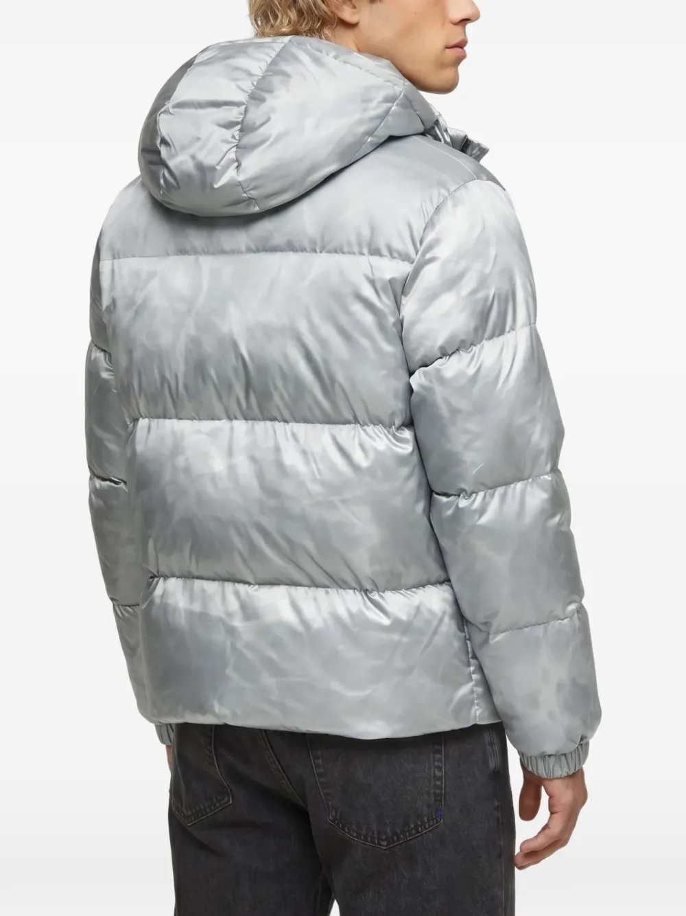 Karl Lagerfeld Jeans Glanzend donsjack Zilver