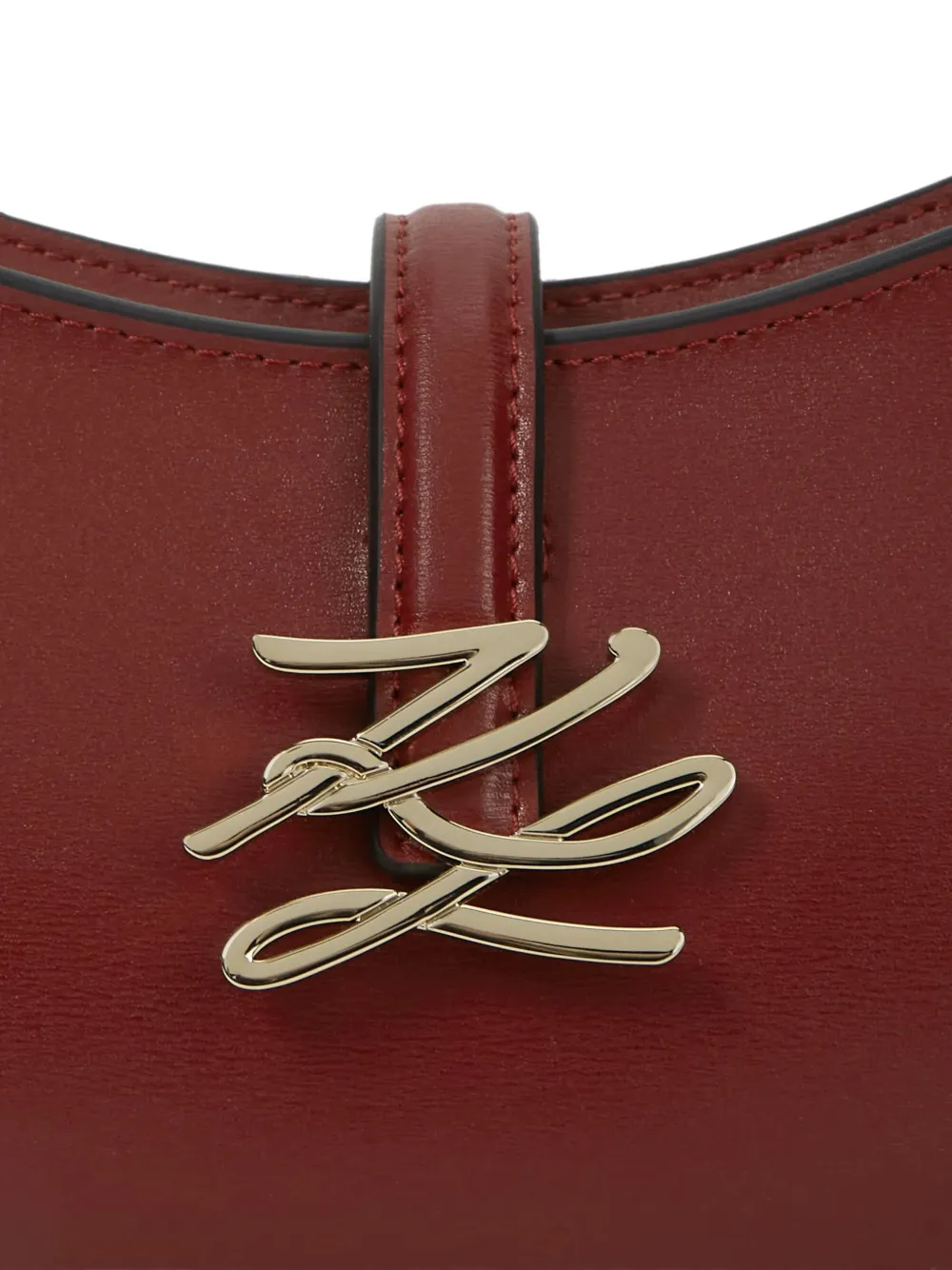 Karl Lagerfeld Kleine K Autograph langwerpige schoudertas Rood