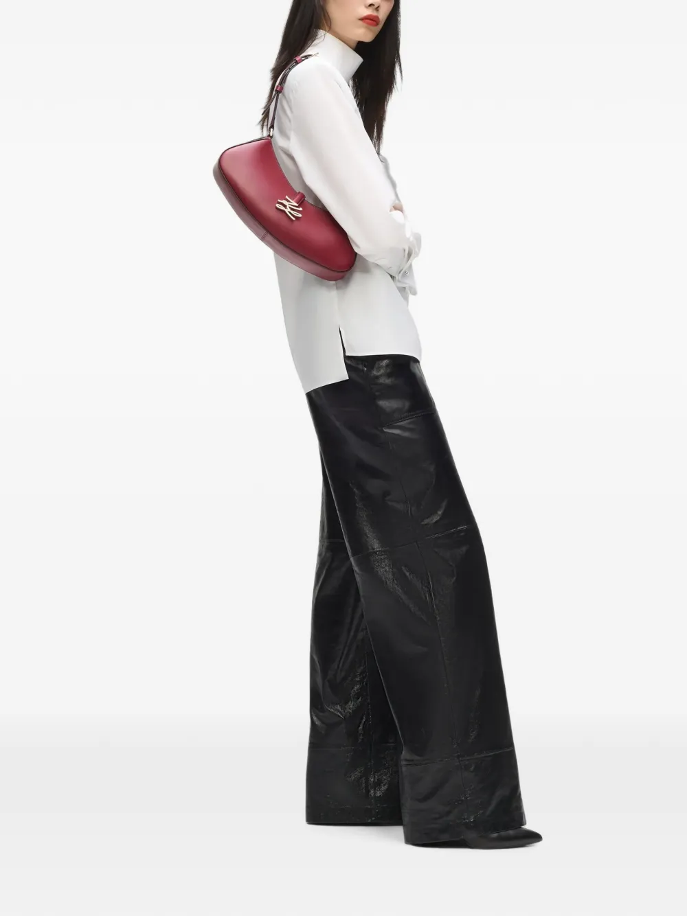 Karl Lagerfeld Kleine K Autograph langwerpige schoudertas Rood