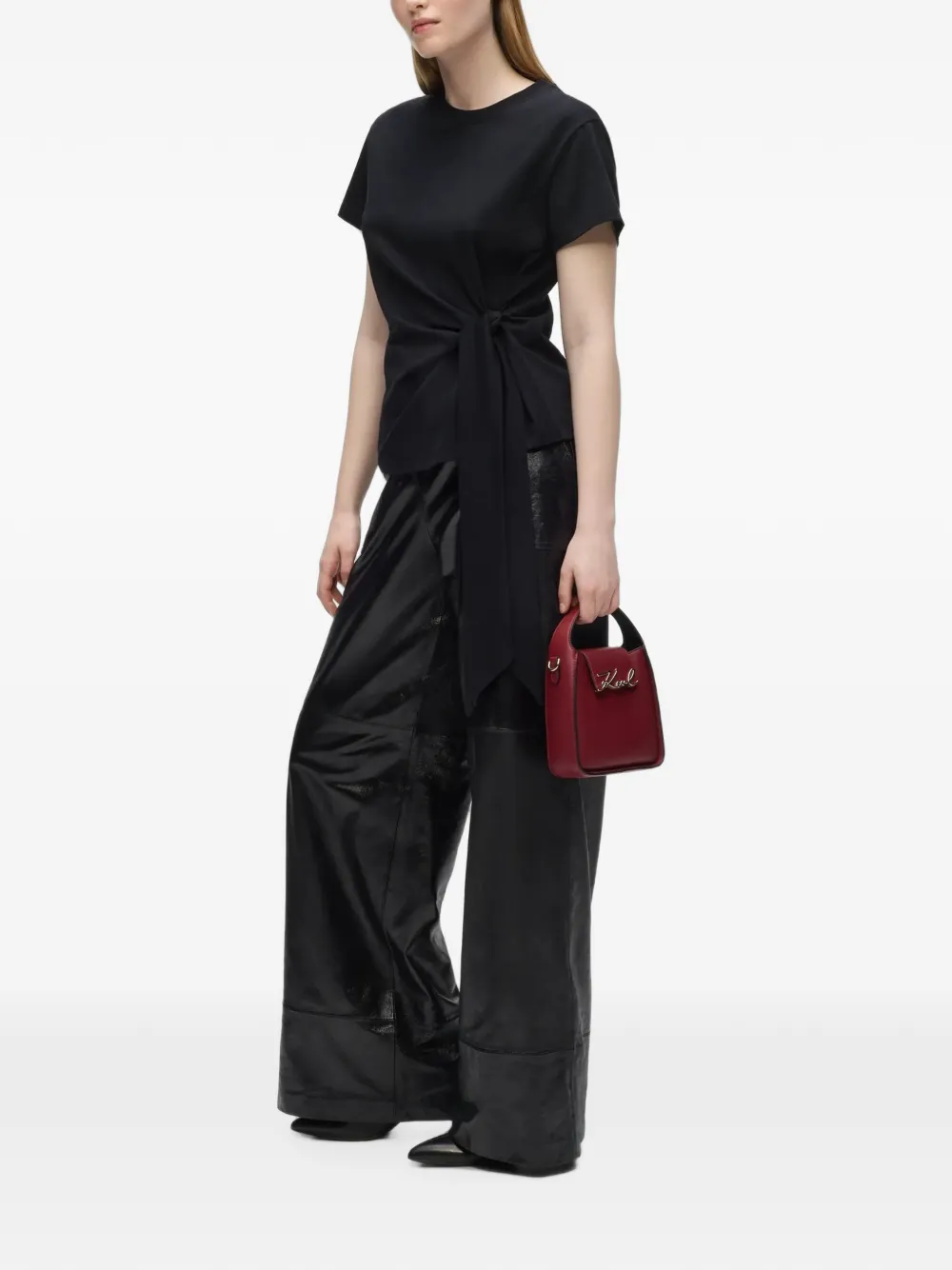 Karl Lagerfeld K Signature kleine crossbodytas Rood