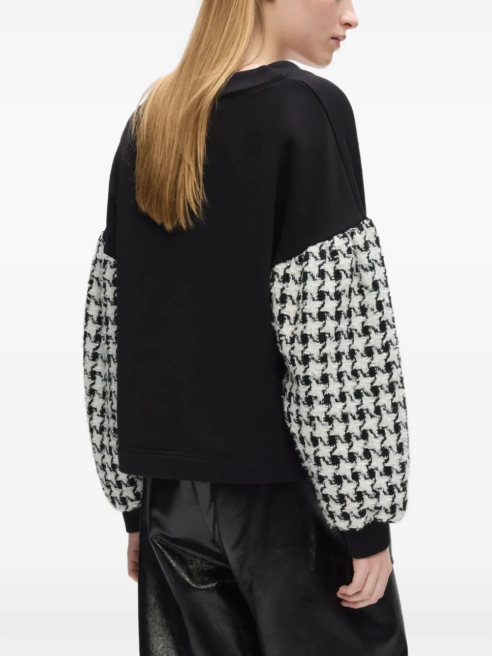 Karl Lagerfeld Bouclé blouse met rits Zwart