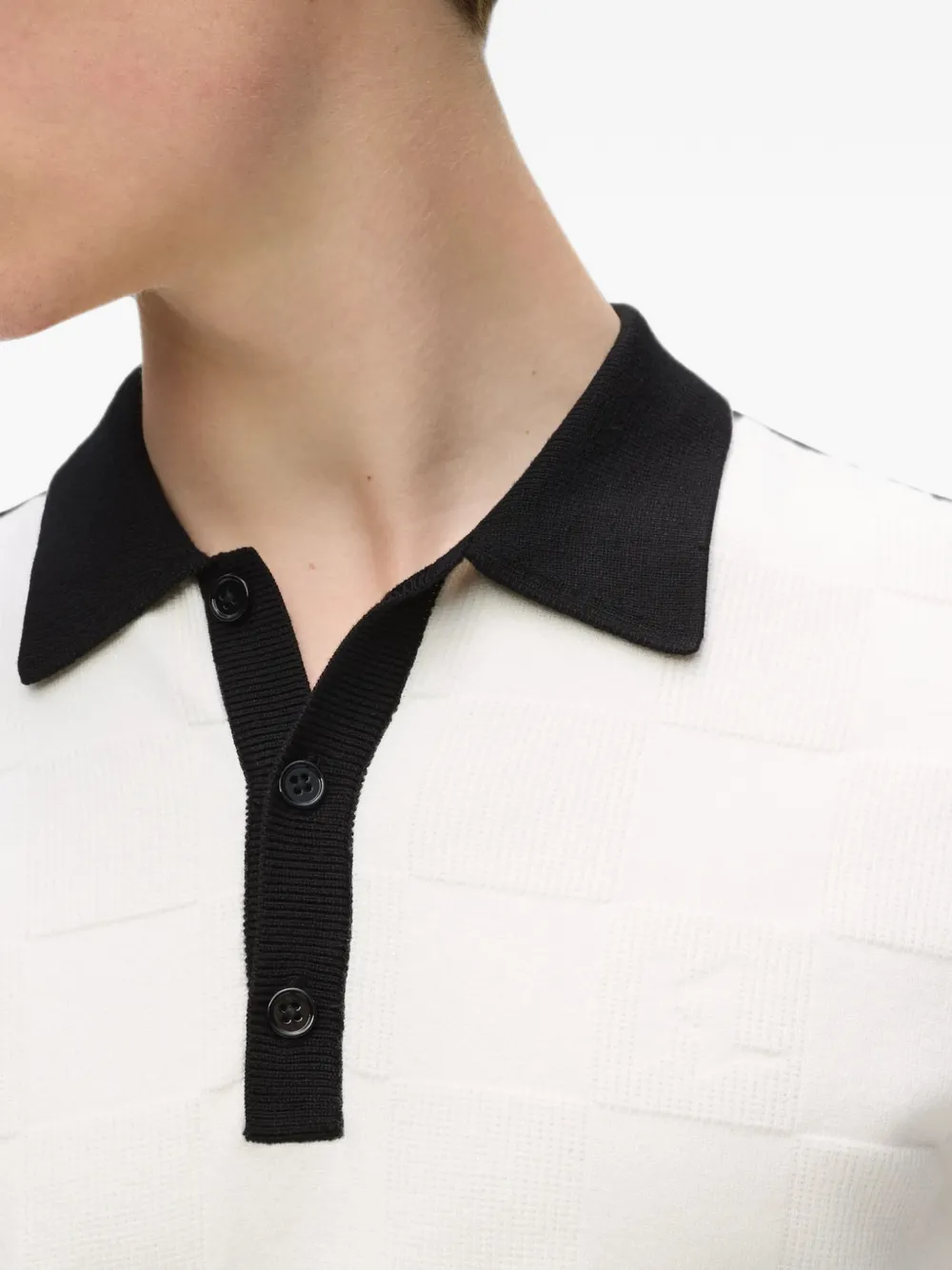 Karl Lagerfeld Geruit poloshirt met monogram Beige