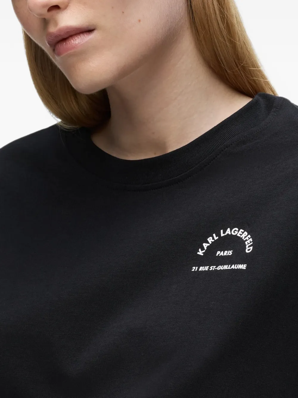 Karl Lagerfeld Rue St-Guillaume oversized T-shirt Zwart