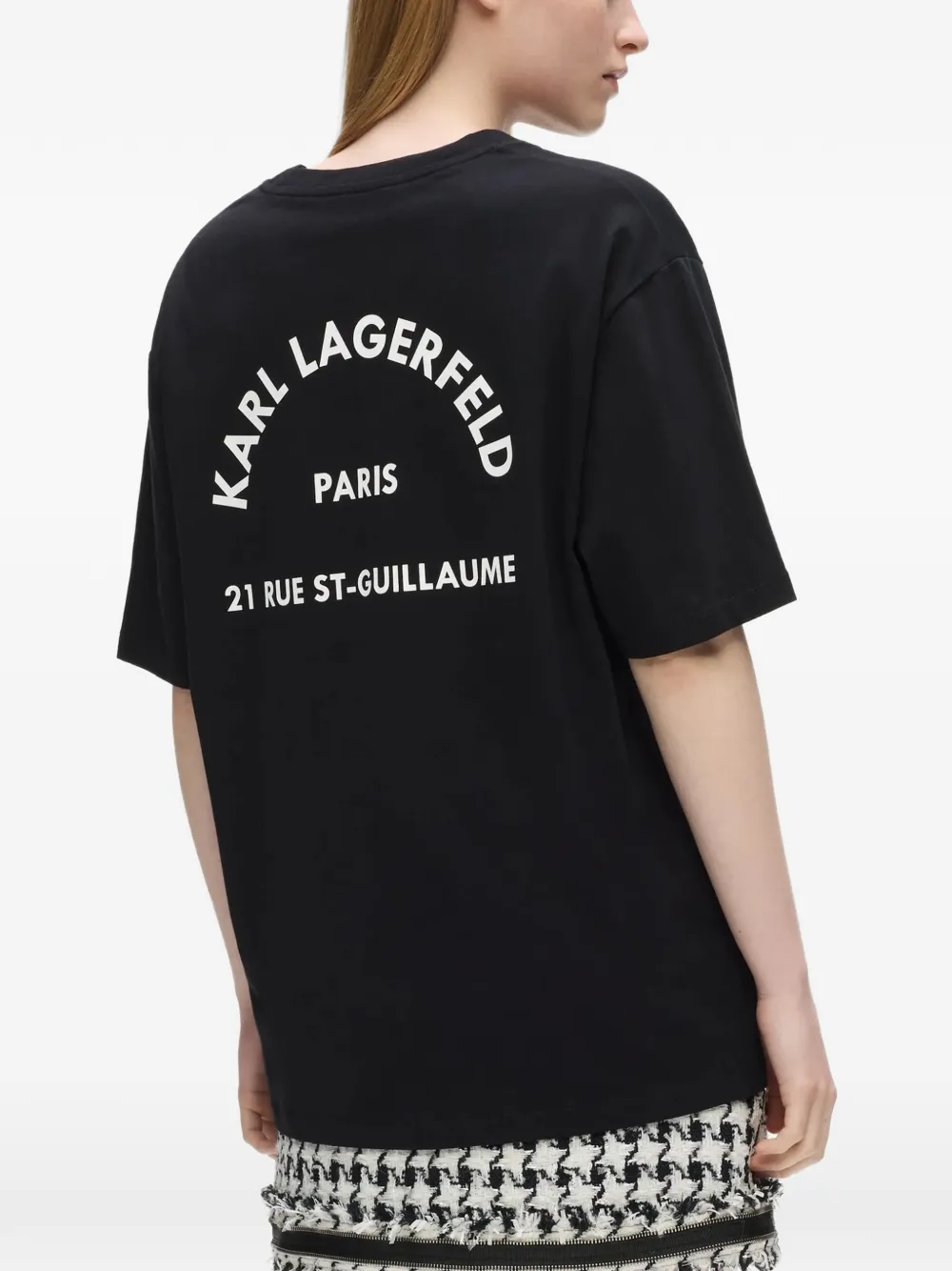 Karl Lagerfeld Rue St-Guillaume oversized T-shirt Zwart