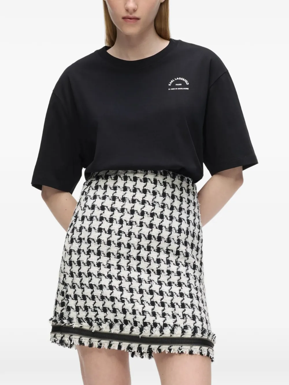 Karl Lagerfeld Rue St-Guillaume oversized T-shirt Zwart