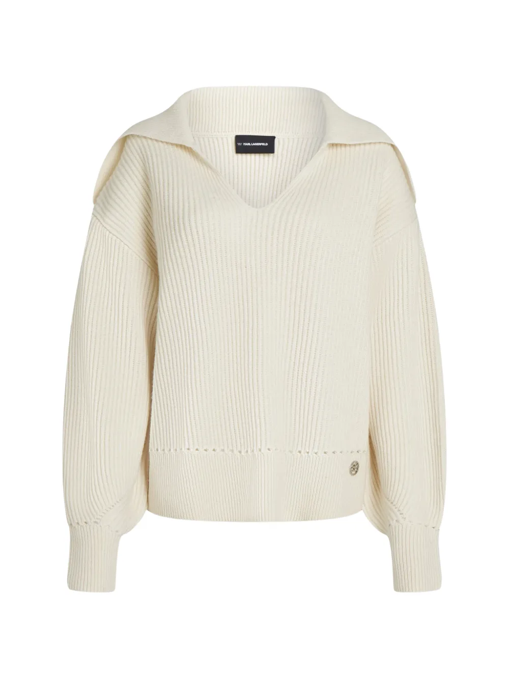 Karl Lagerfeld Maglione con scollo a V - Toni neutri