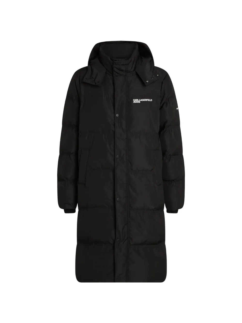 Karl Lagerfeld Jeans logo-print hooded padded coat - Nero