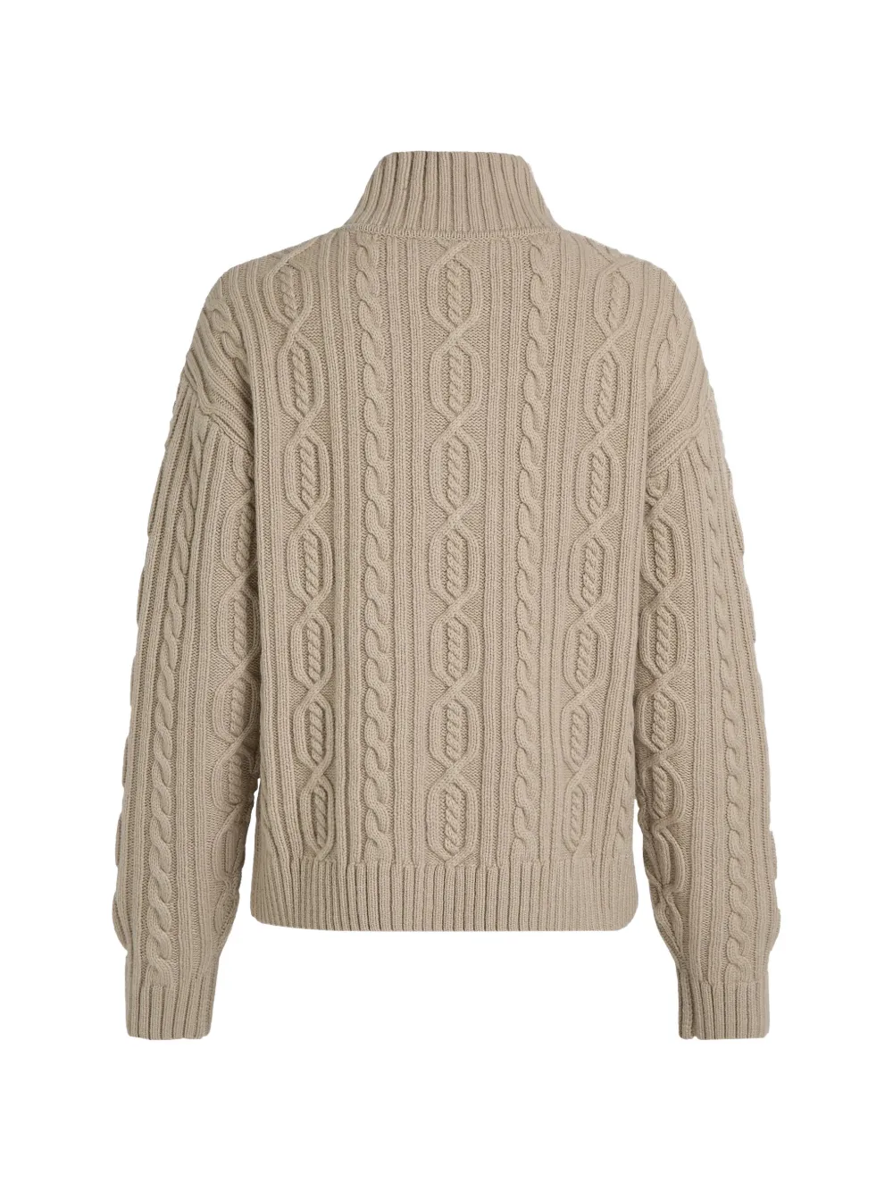 Karl Lagerfeld Ikon kabelgebreide polotrui Beige