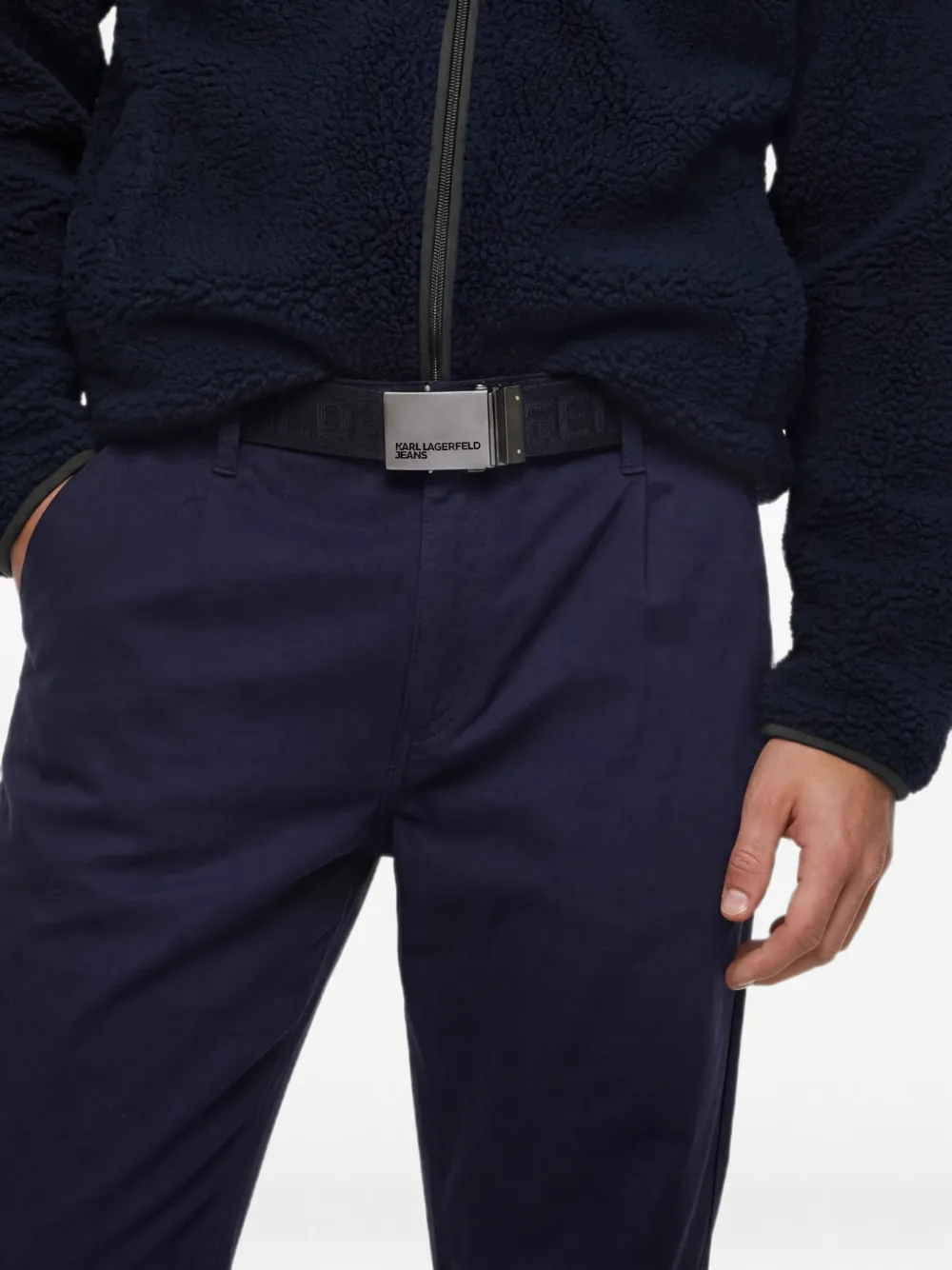 Karl Lagerfeld Jeans Ruimvallende chino Blauw