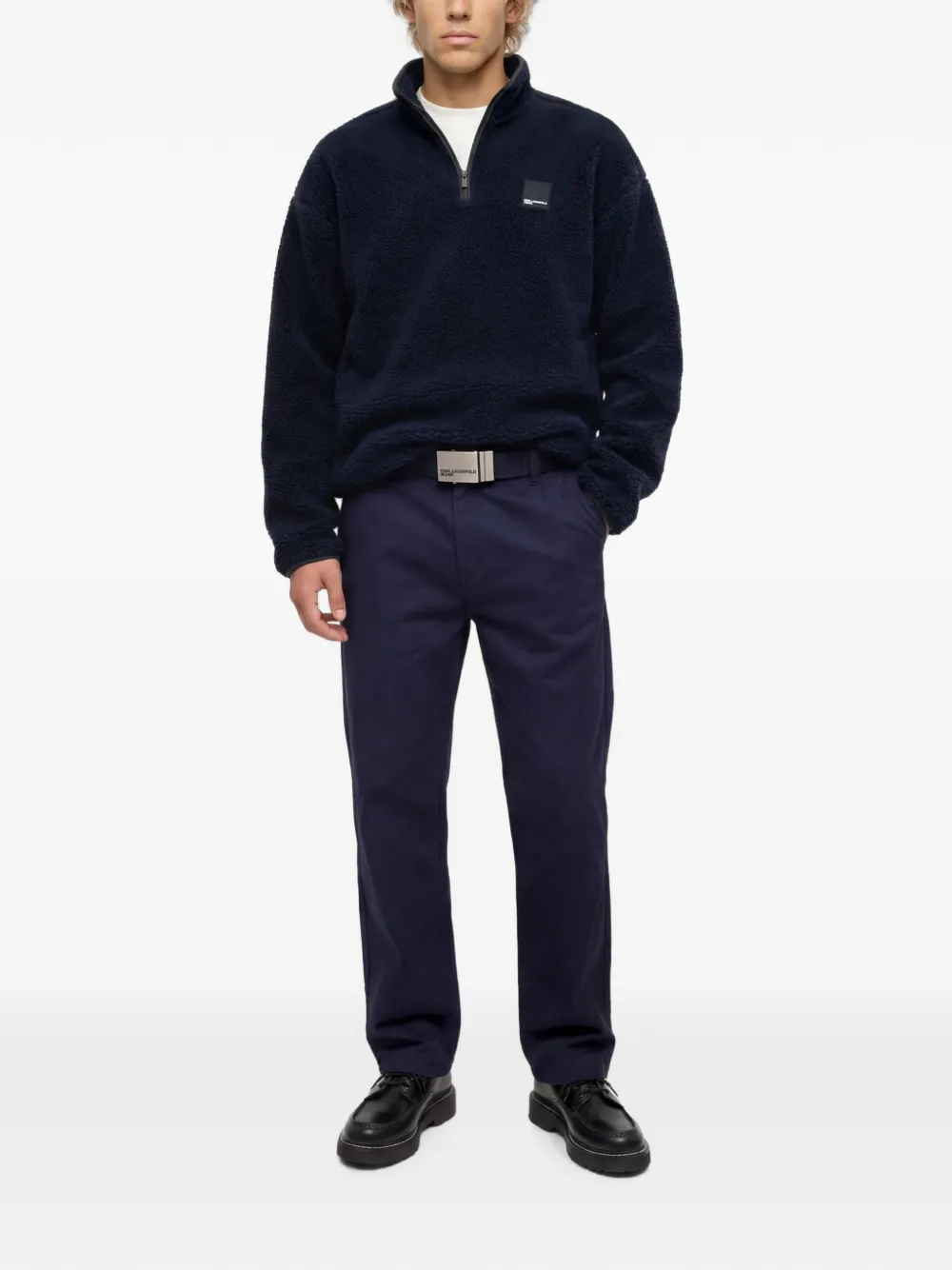 Karl Lagerfeld Jeans Ruimvallende chino Blauw