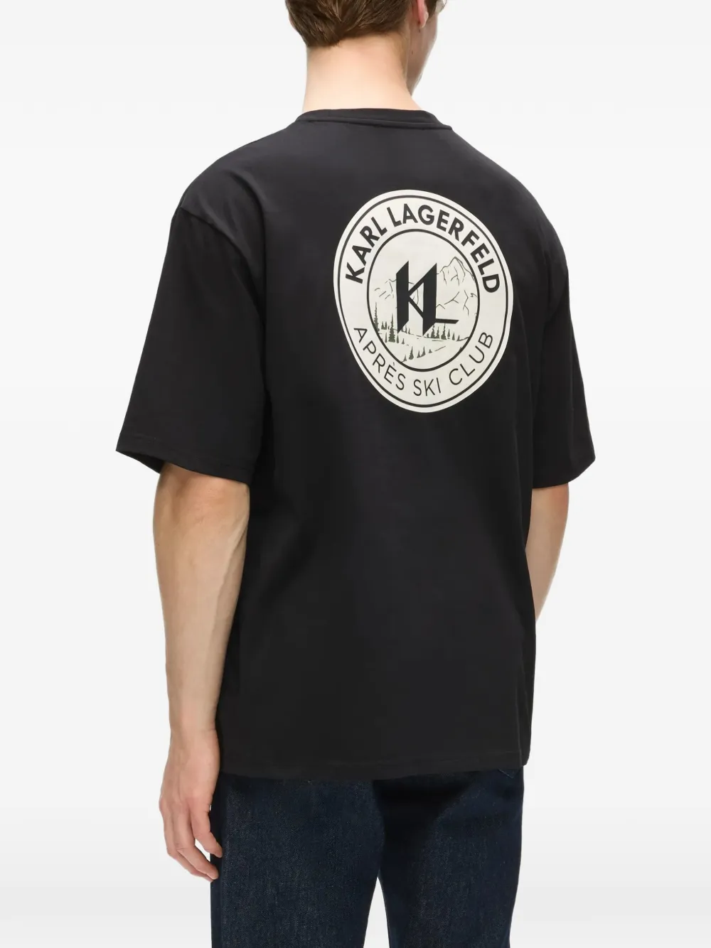 Karl Lagerfeld Après Ski Club T-shirt met logo Zwart