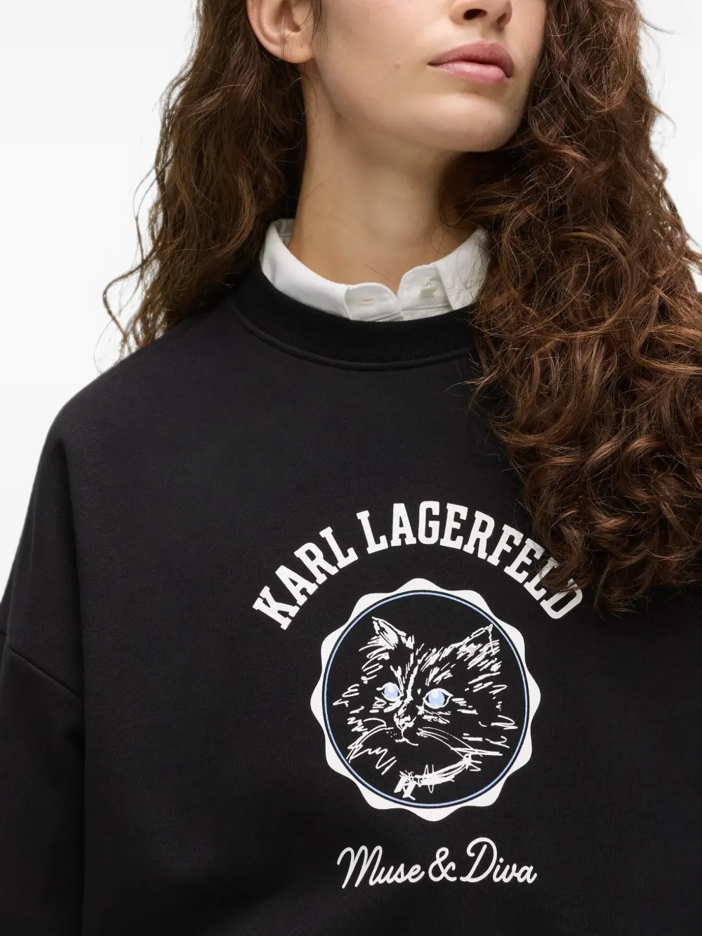 Karl Lagerfeld Ikon Choupette Muse sweater Zwart