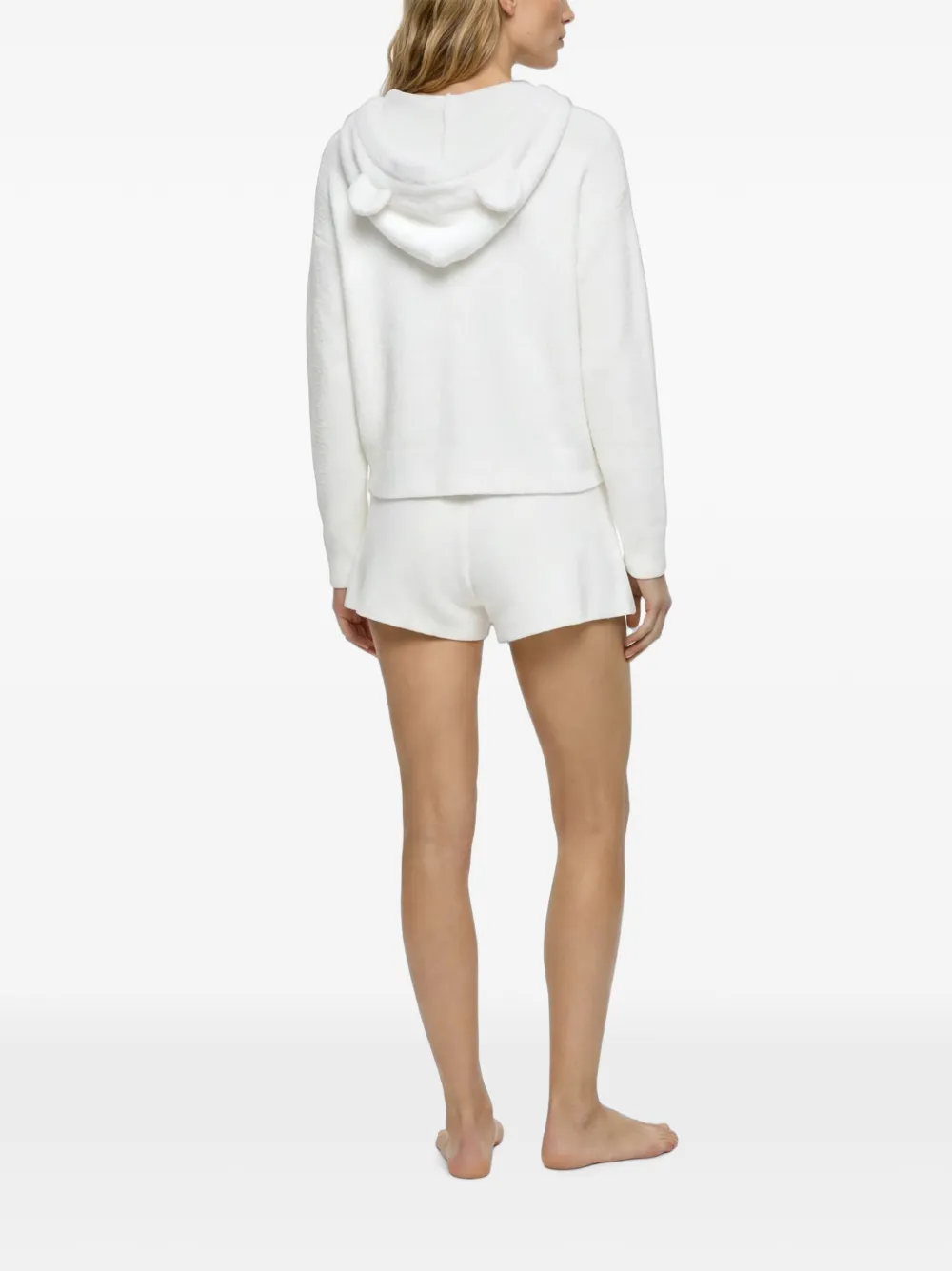 Karl Lagerfeld Ikon Choupette pluizige loungeshorts Wit