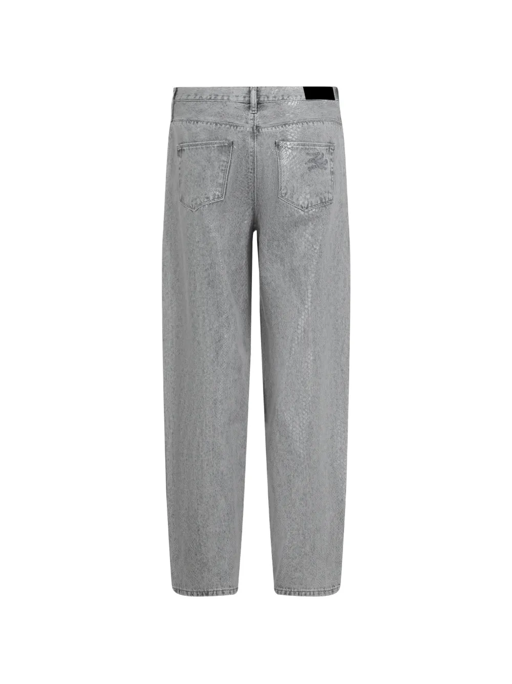 Karl Lagerfeld Gecoate jeans met python-effect Grijs
