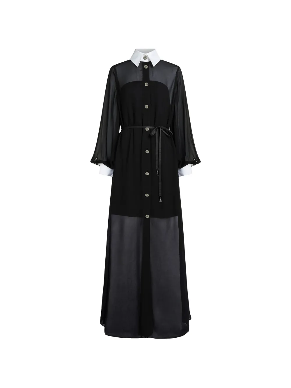 Karl Lagerfeld Langes Karl Studio Kleid - Schwarz