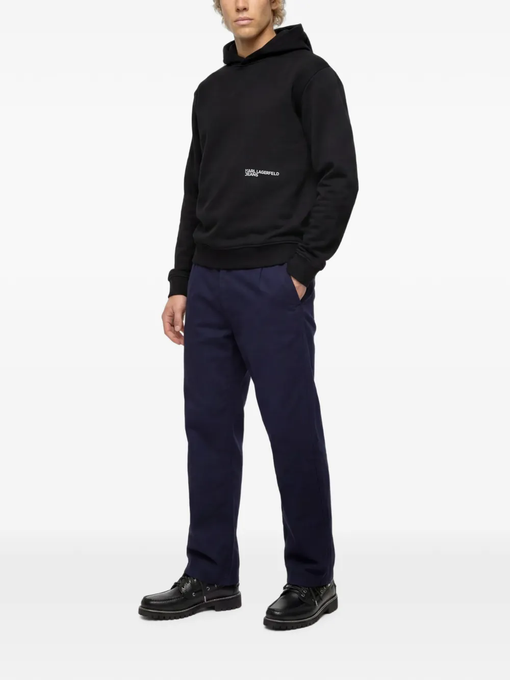 Karl Lagerfeld Jeans Hoodie met logoprint Zwart