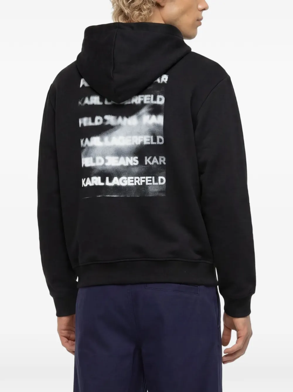 Karl Lagerfeld Jeans Hoodie met logoprint Zwart