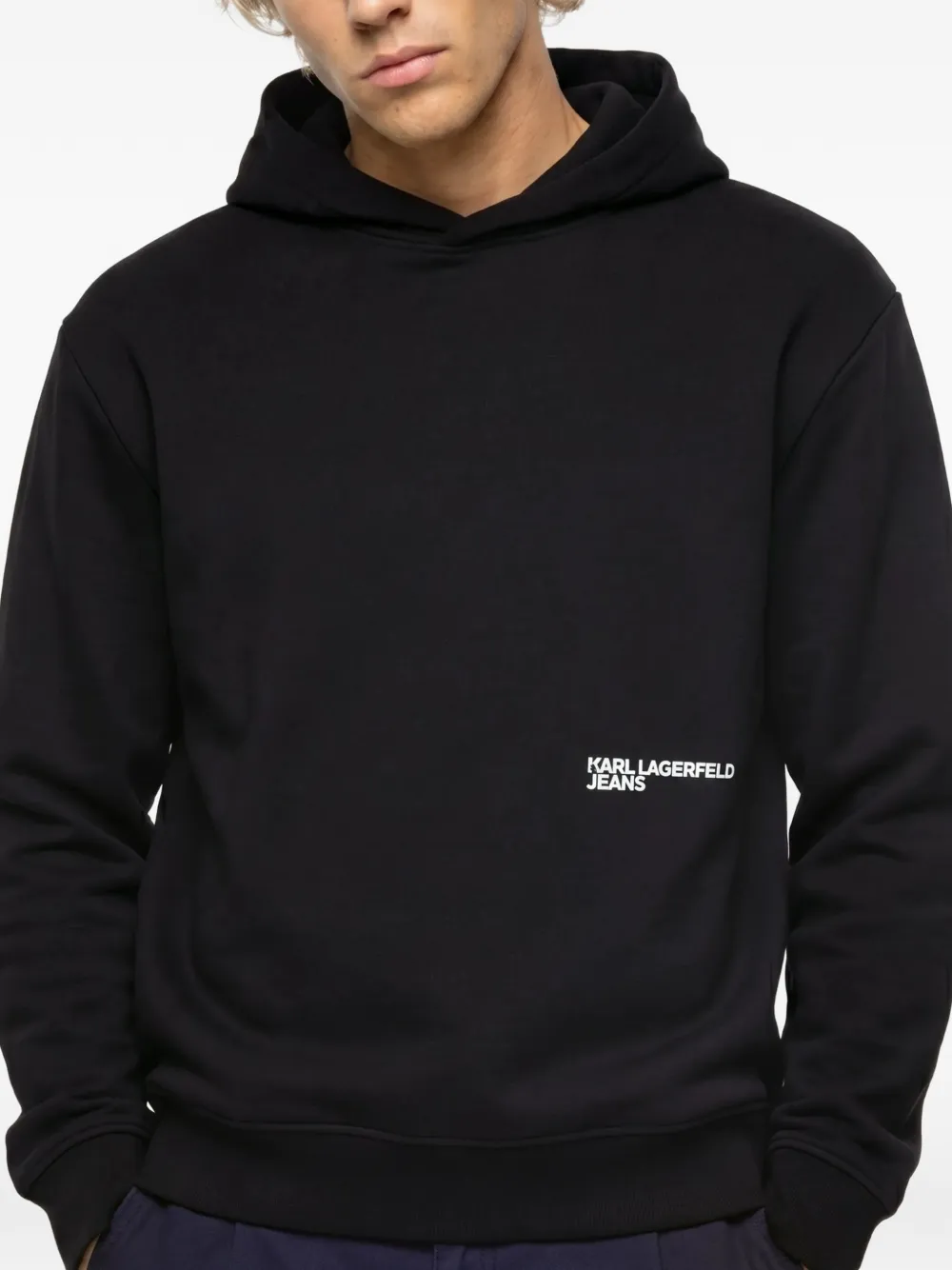 Karl Lagerfeld Jeans Hoodie met logoprint Zwart
