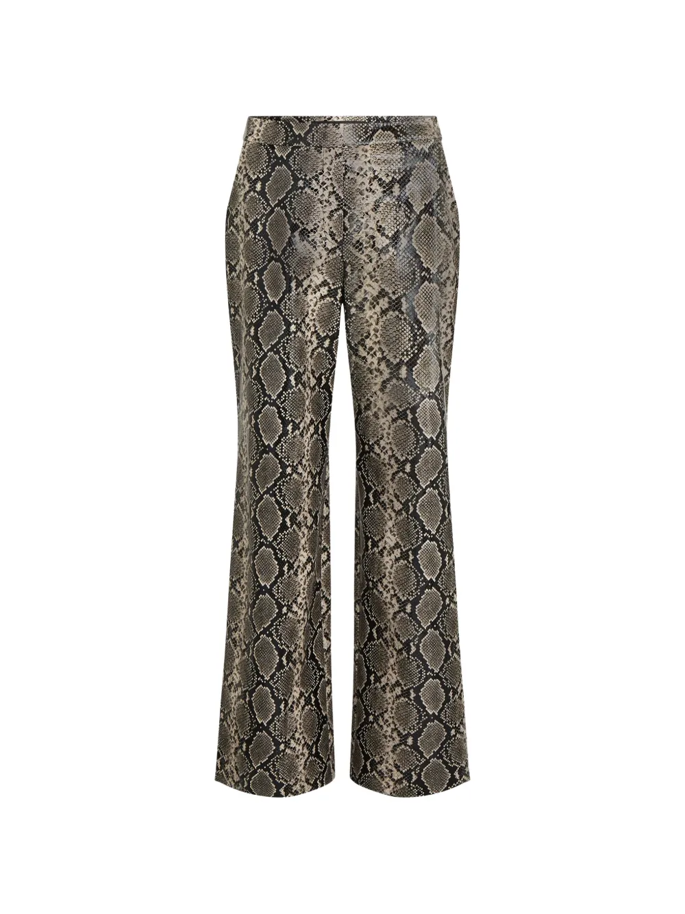 Karl Lagerfeld Ausgestellte Hose aus Faux Python - Nude