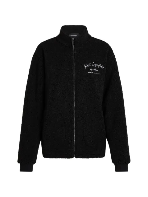 Karl Lagerfeld Jaqueta em fleece com logo bordado
