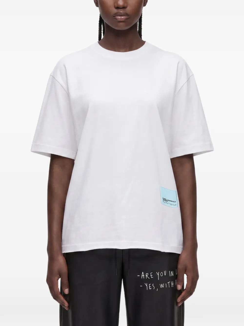 Karl Lagerfeld Jeans x Pietro Terzini ruimvallend T-shirt Wit