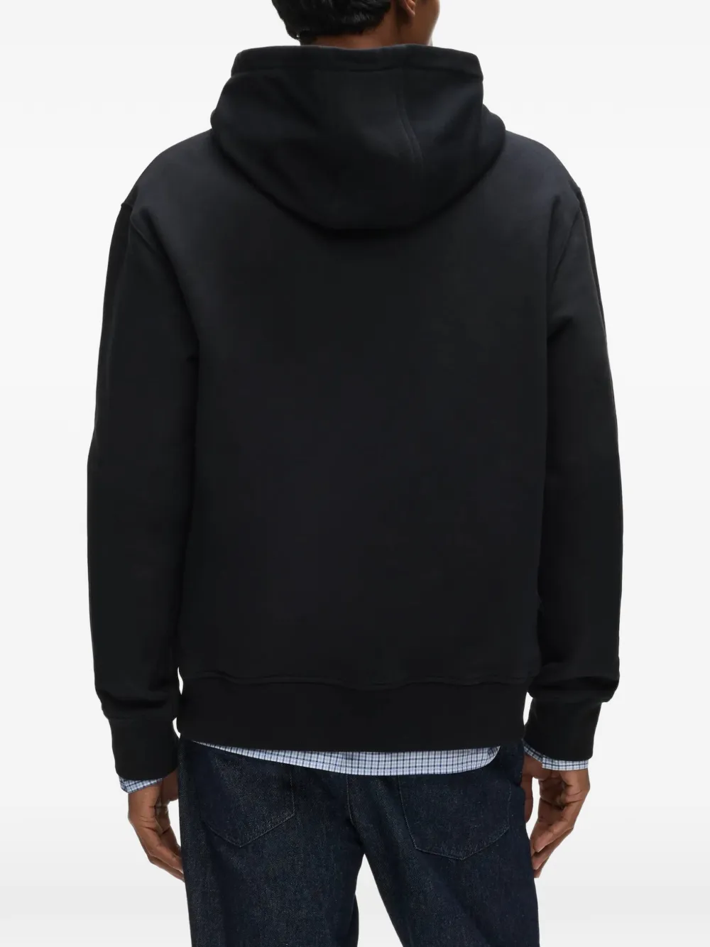 Karl Lagerfeld Ikon hoodie met halve rits Zwart